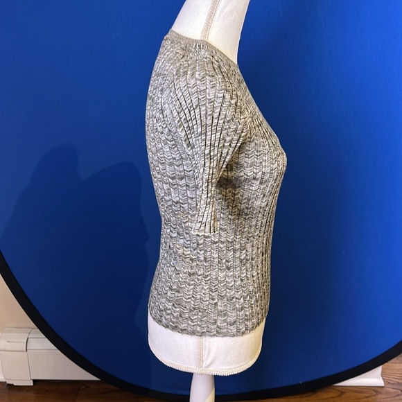 Theory Short Sleeve Marl Rib Crewneck Sweater size small - Picture 8 of 14